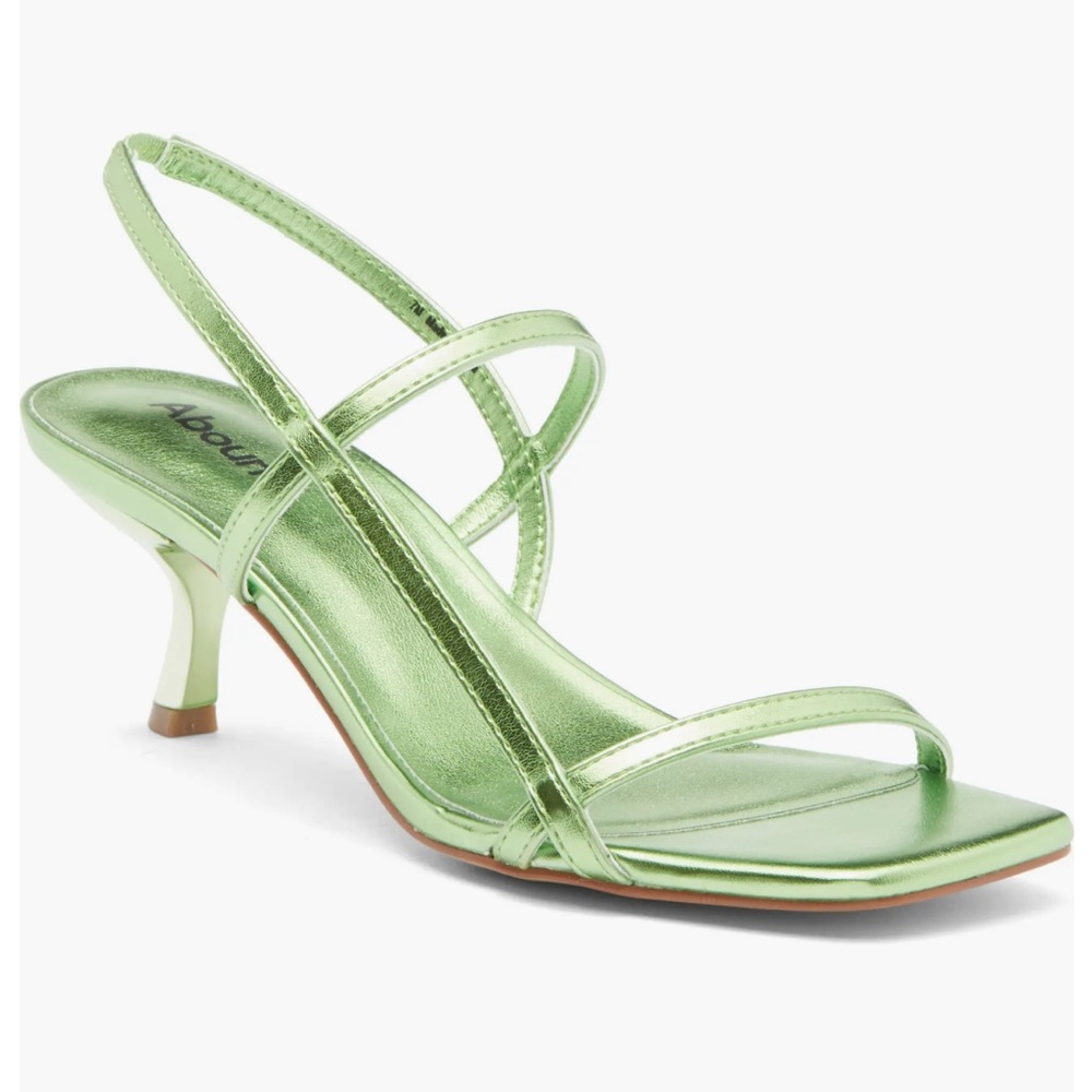 Abound Metallic Green Strappy Sandals